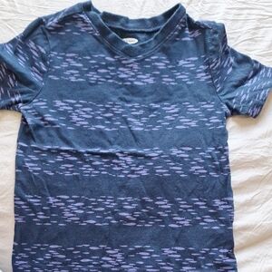 Old Navy Kids Navy and Purple Patterned Tee Size 2t